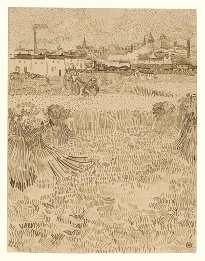 Arles: kilátás a búzamezőkről alkotó: Vincent van Gogh