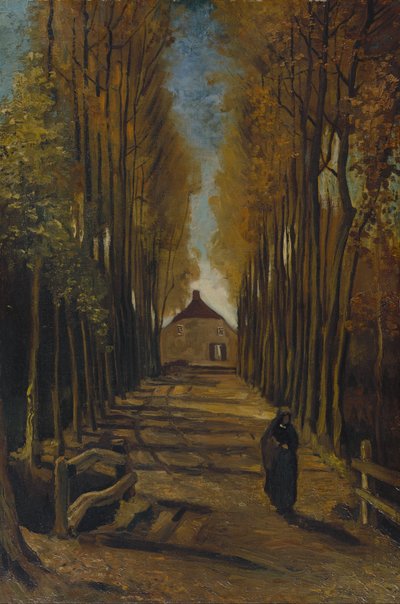 Nyárfasor ősszel alkotó: Vincent van Gogh