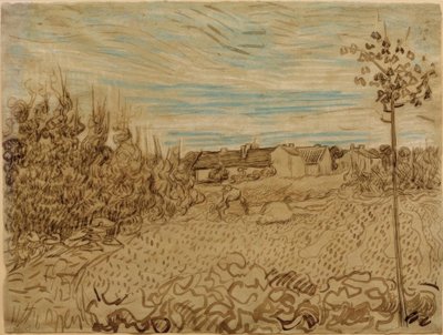 Parasztház egy mezőn alkotó: Vincent van Gogh