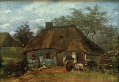 Parasztház és nő kecskével alkotó: Vincent van Gogh