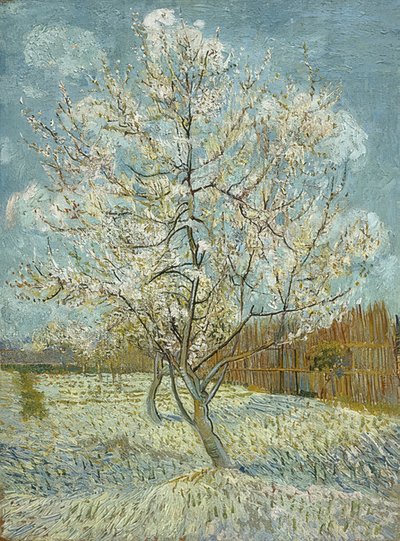 Virágzó barackfa (rózsaszín). Arles, 1888. április-május alkotó: Vincent van Gogh