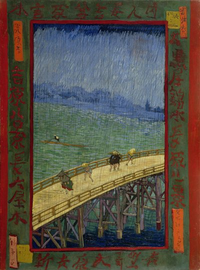 Híd az esőben (Hiroshige nyomán) alkotó: Vincent van Gogh