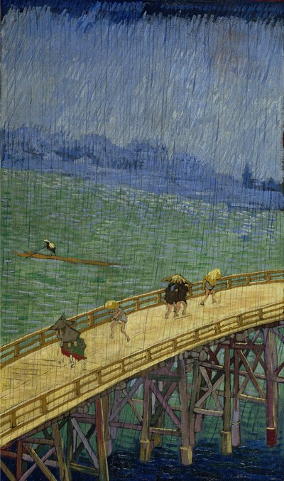 Híd az esőben (Hiroshige nyomán) alkotó: Vincent van Gogh
