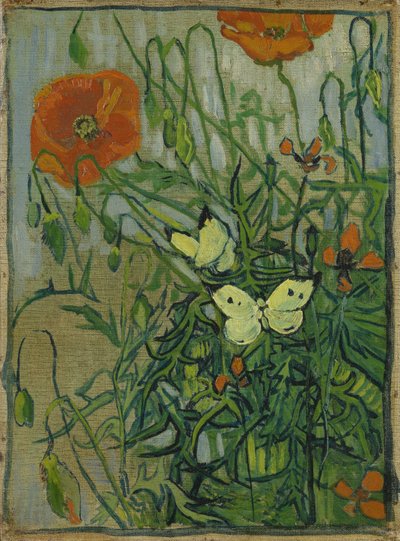 Pillangók és pipacsok alkotó: Vincent van Gogh