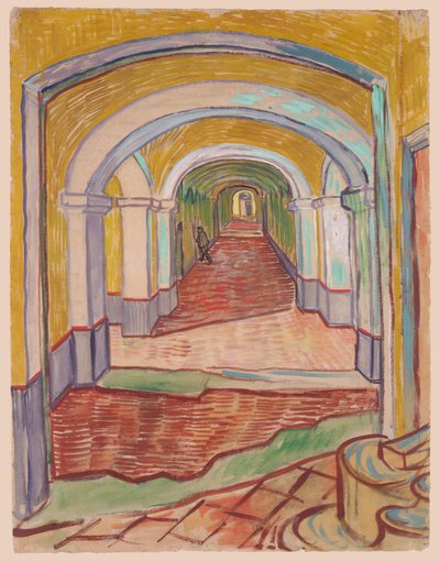 Folyosó az elmegyógyintézetben alkotó: Vincent van Gogh