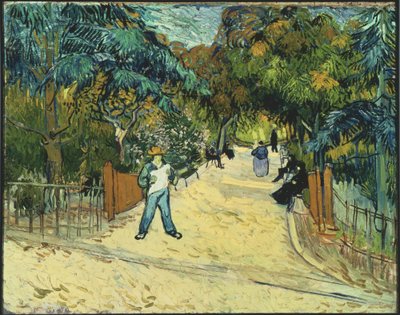 Az arles-i közkertek bejárata alkotó: Vincent van Gogh