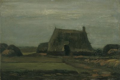 Gazdaság halom tőzeggel alkotó: Vincent van Gogh