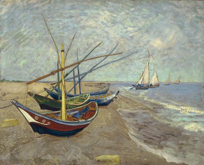 Halászhajók Les Saintes-Maries-de-la-Mer tengerpartján alkotó: Vincent van Gogh