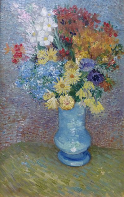 Virágok kék vázában, 1887 körül (olaj, vászon) alkotó: Vincent van Gogh