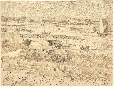 Szüret – La Crau síksága alkotó: Vincent van Gogh