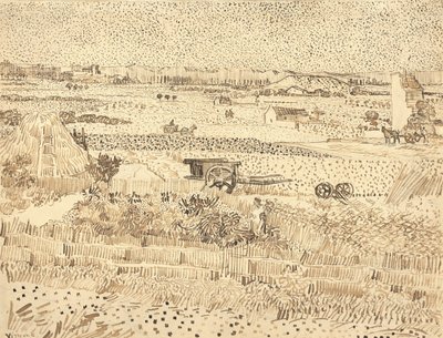 Szüret – La Crau síksága, 1888. alkotó: Vincent van Gogh
