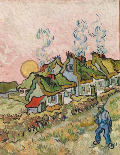 Házak és ábra alkotó: Vincent van Gogh