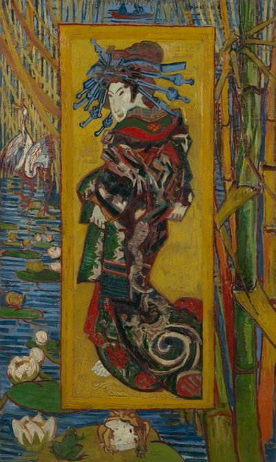 Japoneserie: Courtesan and the Deserted (Casey Essen nyomán), Párizs alkotó: Vincent van Gogh