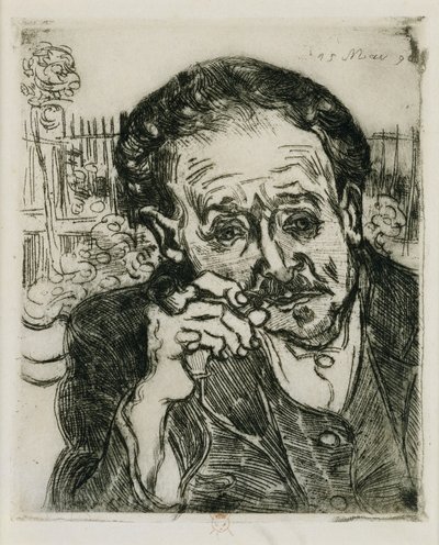 Férfi pipával: Doktor Gachet portréja; Férfi pipával: Doktor Gachet portréja, 1890 alkotó: Vincent van Gogh