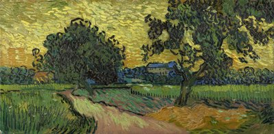 Táj alkonyatkor alkotó: Vincent van Gogh