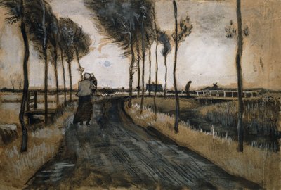 Táj nővel és gyermekkel; Táj nővel és gyermekkel, 1883 alkotó: Vincent van Gogh