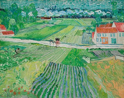 Táj kocsival és vonattal alkotó: Vincent van Gogh
