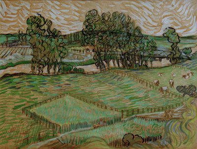 Táj egy híddal az Oise-on alkotó: Vincent van Gogh