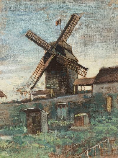Le Moulin Le kékúszójú. 1886 alkotó: Vincent van Gogh
