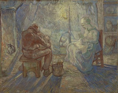 Éjszaka (Millet nyomán) alkotó: Vincent van Gogh
