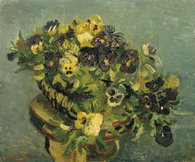 ""Basket of pansies"" (Basket of pansies) Vincent van Gogh (1853-1890) festménye 1886 Méret: 46x55,5 cm cm Van Gogh Múzeum, Amszterdam alkotó: Vincent van Gogh
