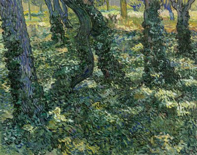 ""Undergrowth landscape"" (Undergrowth) Vincent van Gogh (1853-1890) festménye 1889 Méret: 73x92,5 cm Van Gogh Múzeum, Amszterdam alkotó: Vincent van Gogh