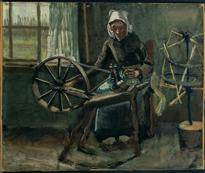 Parasztasszony tekercselő orsó alkotó: Vincent van Gogh
