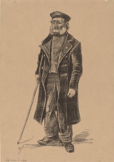 Szegényház lakói, Álló, 1882. alkotó: Vincent van Gogh