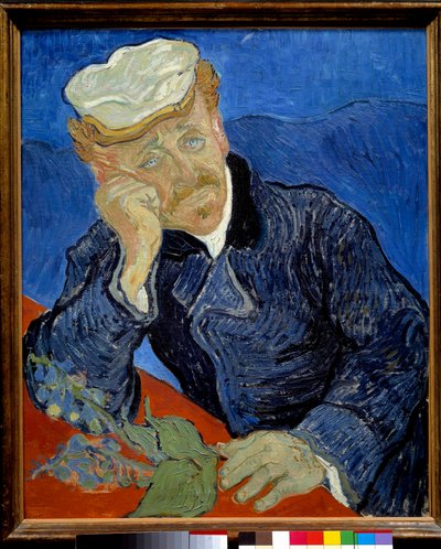 Doktor Paul Gachet (1828-1909) portréja Vincent van Gogh (1853-1890) festménye 1890 V. 0,68x0,57 m Párizs, Muse d