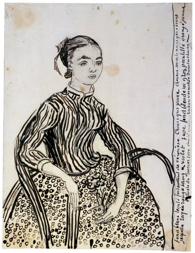 Egy fiatal La Mousmé hölgy portréja, 1888. alkotó: Vincent van Gogh