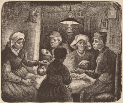Burgonyaevők, 1885. alkotó: Vincent van Gogh