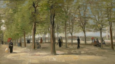 Sétány a Jardin du Luxembourgban. 1886 alkotó: Vincent van Gogh