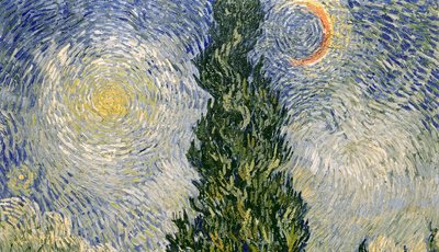 Út ciprusokkal alkotó: Vincent van Gogh