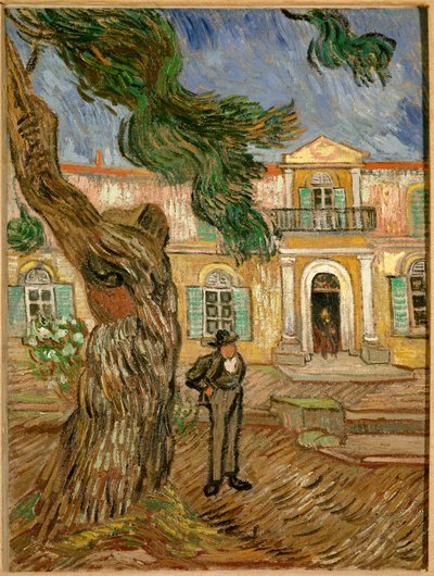 Saint Paul Kórház Saint Remy de Provence-ban (Saint-Remy-de-Provence). Vincent van Gogh (1853-1890) festménye 1889 V. 0,63x0,48 m. Párizs, musee d