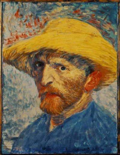 Önarckép sárga szalmakalappal alkotó: Vincent van Gogh