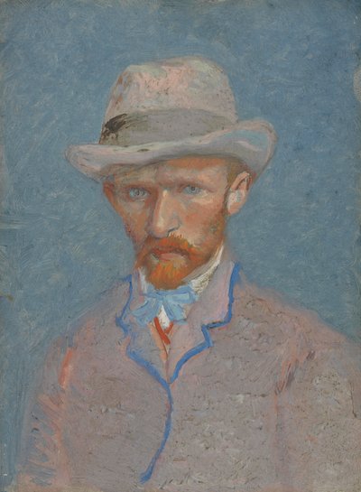Önarckép szürke filckalappal alkotó: Vincent van Gogh