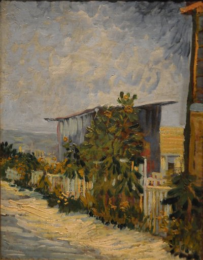 Napraforgós fészer a Montmartre-ban, 1887 alkotó: Vincent van Gogh