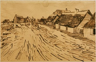 Napos házak Les Saintes-Maries-de-la-Merben alkotó: Vincent van Gogh