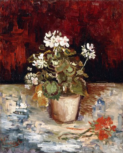Muskátli edény csendélet, 1886 alkotó: Vincent van Gogh