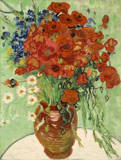 Csendélet, Váza százszorszépekkel és pipacsokkal, 1890 alkotó: Vincent van Gogh