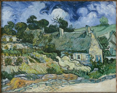 Nádfedeles házak Cordeville-ben, Auverssur-Oise államban alkotó: Vincent van Gogh