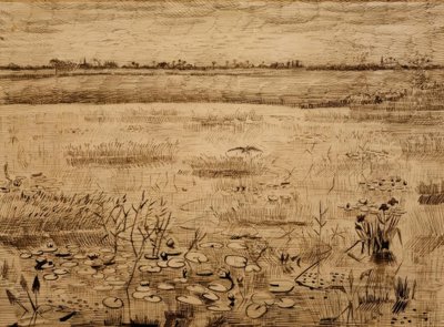 Mocsári táj tavirózsákkal alkotó: Vincent van Gogh