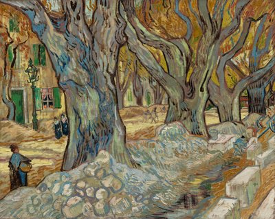 A nagy platánok útjavítói Saint-Rémyben, 1889. alkotó: Vincent van Gogh