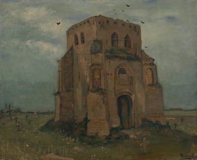 A régi templomtorony Nuenenben alkotó: Vincent van Gogh