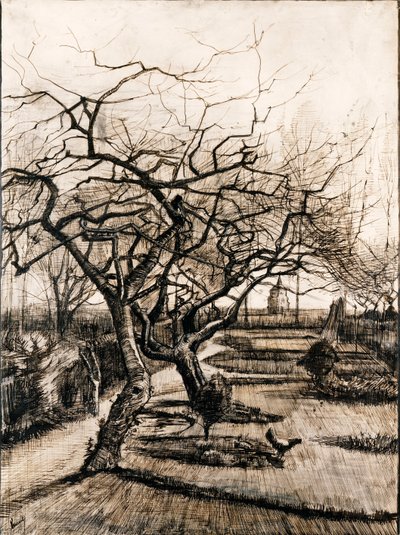A plébánia kertje Nuenenben télen alkotó: Vincent van Gogh