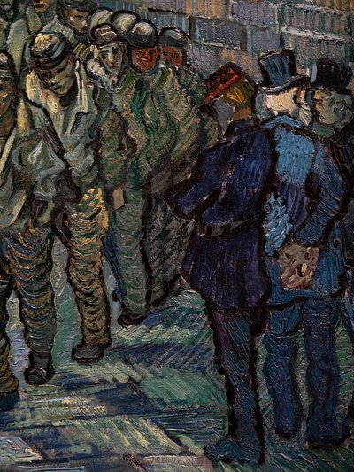 A börtönudvar (részlet) alkotó: Vincent van Gogh