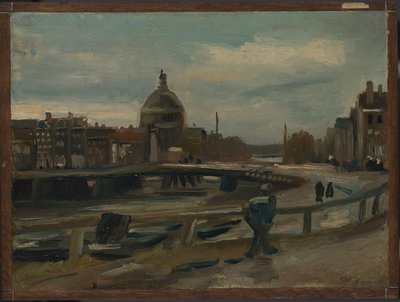 A Singel az amszterdami evangélikus templom közelében alkotó: Vincent van Gogh
