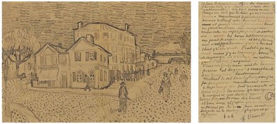 A sárga ház Az utca, levél Theónak Arlesból, 1888. szeptember 29., szombat alkotó: Vincent van Gogh