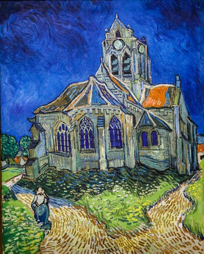 The church in Auvers-Sur-Oise, view from the chevet   1326256   hu       hungarian Successfully Translated  Original: Niels Windet til Grundet og en fremstilling af Christus på korset Translat: Niels Windet til Grundet og en fremstilling af Christus på kor alkotó: Vincent van Gogh