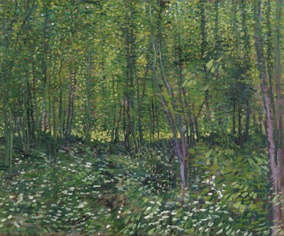 Fák és erdő alatti erdők, 1887 alkotó: Vincent van Gogh